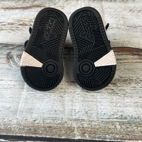 Adidas Hoops Mid 3.0 AC I Toddler Sneakers - Black/White - Size 4K - Picture 8 of 11